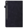 Husă pentru Samsung Galaxy Tab S10 FE+ Plus, Classic, cu spațiu pentru stylus, negru