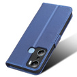 Cu clapetă pentru Infinix Hot 20i, Wallet Smart Magnet Case, albastru