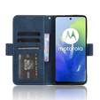 Cu clapetă pentru Motorola Moto G24 / G24 Power / G04, Card Slot, albastru