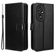 Cu clapetă pentru Honor 200 Pro 5G, Crazy Horse Wallet, negru