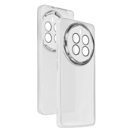 Husă din silicon pentru Realme 12 Pro 5G / 12 Pro+ 5G, cu protecție pentru cameră, transparent / alb