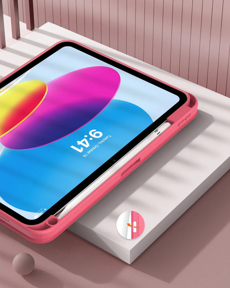 Husă pentru iPad 11" 2025 A16 (11 gen.) / iPad 10.9" 2022 (10 gen.), Smartcase Hybrid, cu spațiu pentru stylus, roz