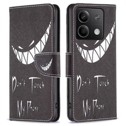 Cu clapetă pentru Xiaomi Redmi Note 13 5G, Wallet, Don't Touch My Phone negru