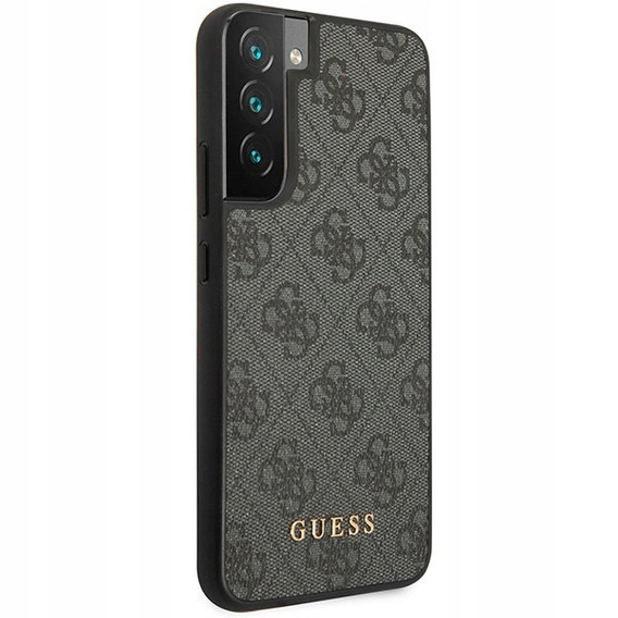 GUESS Huse pentru Samsung Galaxy S23, 4G Metal Gold Logo, gri