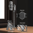 Selfie Stick din aluminiu cu funcție de trepied și telecomandă Bluetooth, pentru smartphone-uri