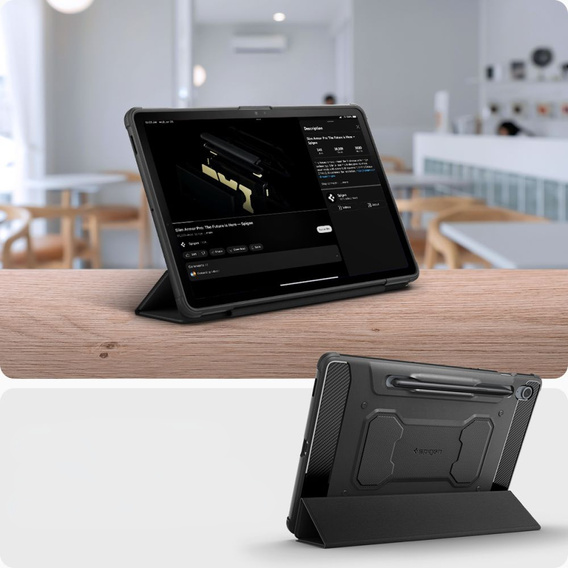 SPIGEN Rugged Armor Pro pentru Samsung Galaxy Tab S10 Lite / Galaxy Tab S9 FE 10.9 (X400 / X406B / X510 / X516B)