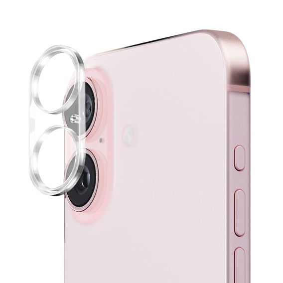 Sticlă temperată pentru camera foto pentru iPhone 16 / 16 Plus, transparentă