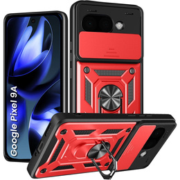 Husă blindată pentru Google Pixel 9A, CamShield Slide, roșu