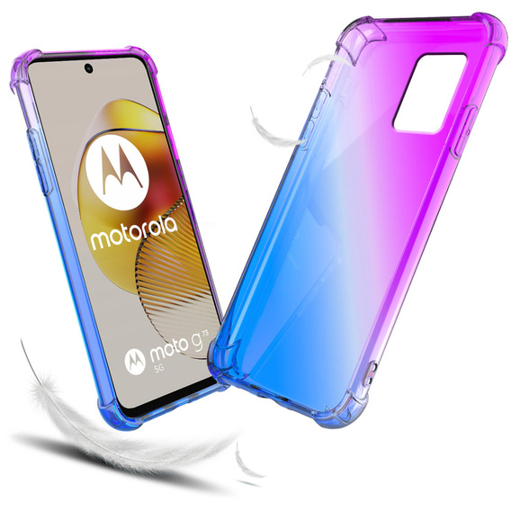 Husa pentru Motorola Moto G73 5G, Gradient Dropproof, Violet / albastru