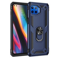 Husă blindată pentru Motorola Moto G 5G Plus, Nox Case Ring, albastru