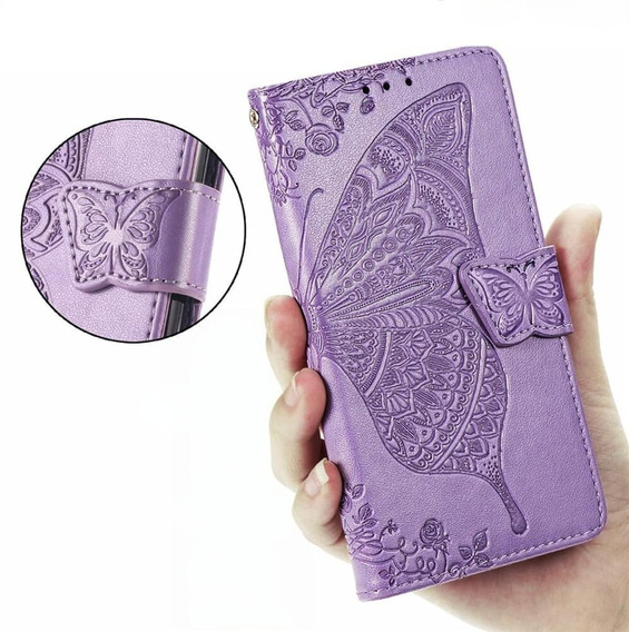 Cu clapetă pentru T Phone 2 Pro 5G, Butterfly, violet