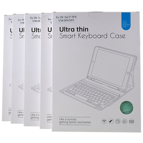 Carcasă + tastatură Samsung Galaxy Tab S7 T870/T875 / S8, Pen Slot, verde