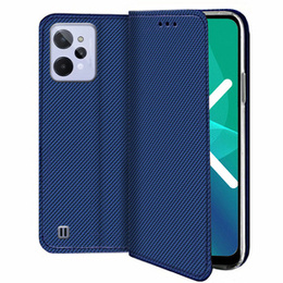 Cu clapetă pentru Realme C31, Wallet Smart Magnet, albastru