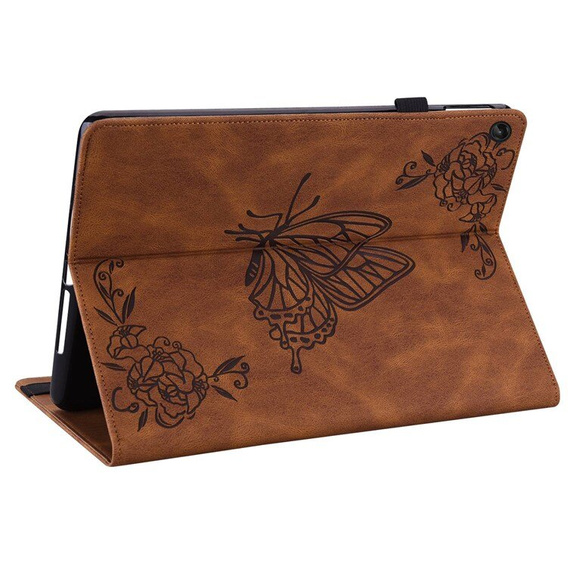 Husă pentru Lenovo Tab M10 Plus 10.6 Gen 3 TB-125F TB-128F, Butterfly, maro