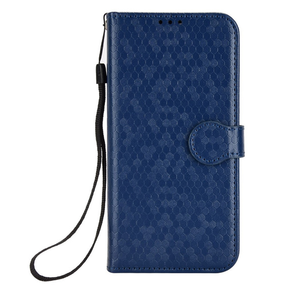 Husa cu clapetă pentru Motorola Moto G86 Power 5G, Wallet Rhombus, albastru