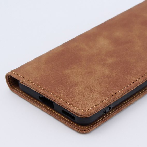 Husă pentru Xiaomi 13 lite, ERBORD Vintage, portofel cu clapetă, maro