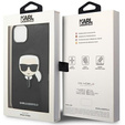 Karl Lagerfeld Huse pentru iPhone 14 Plus, Saffiano Karl's Head Patch, negru