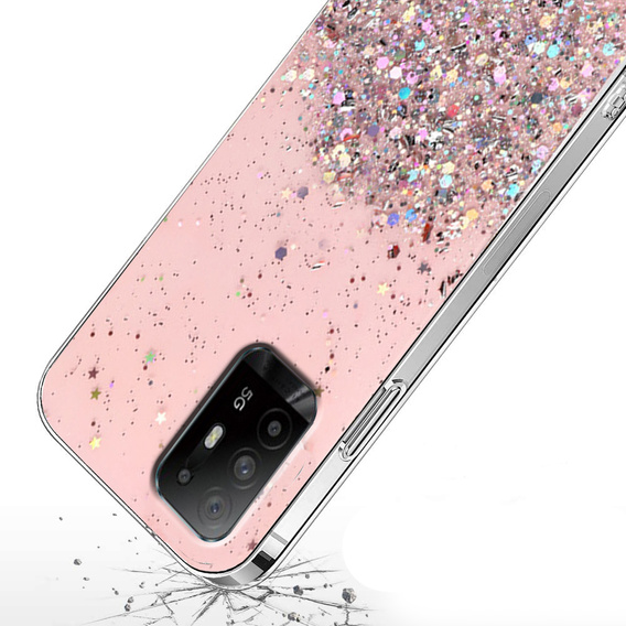 Huse pentru Oppo Reno5 Z / F19 Pro Plus, Glittery, roz