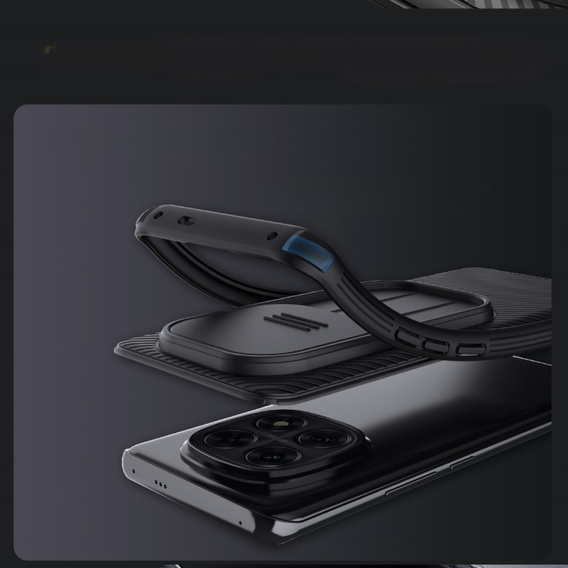 Carcasă blindată Nillkin pentru Xiaomi Redmi Note 14 Pro+ 5G, CamShield Pro, negru