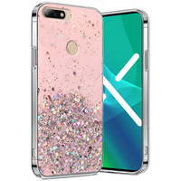 Huse pentru Huawei Y7 2018/Enjoy 8, Glittery, roz