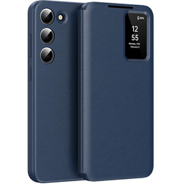 Husă cu clapetă pentru Samsung Galaxy S22, Smart View Wallet, albastru