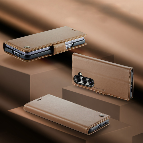 CASEME Litchi Wallet flip caz pentru Samsung Galaxy Z Fold7 5G