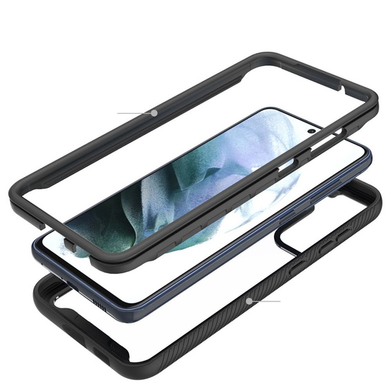 Carcasă pentru Samsung Galaxy S21 FE, Shockproof, cu folie, albastru