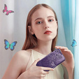 Cu clapetă pentru Motorola Edge 60 / 60 Fusion, Butterfly, violet