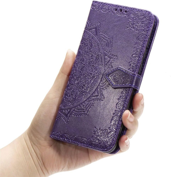 Cu clapetă pentru Samsung Galaxy M55 5G, Mandala, violet