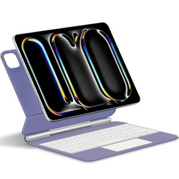 Husă de tastatură pentru iPad Pro 11" 2024, Magnetic Keyboard Touchpad, violet