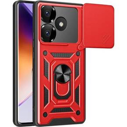 Husă blindată pentru Xiaomi Redmi 13, CamShield Slide, roșu