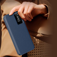 Husă cu clapetă pentru Samsung Galaxy A55 5G, Smart View Wallet, albastru
