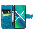 Cu clapetă pentru Realme 9i / Oppo A96, Butterfly, albastru