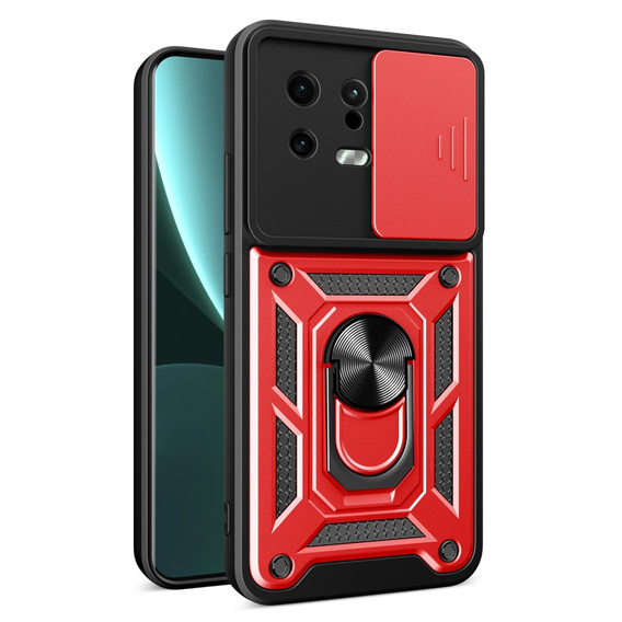 Husă blindată pentru Xiaomi 13, CamShield Slide, roșu
