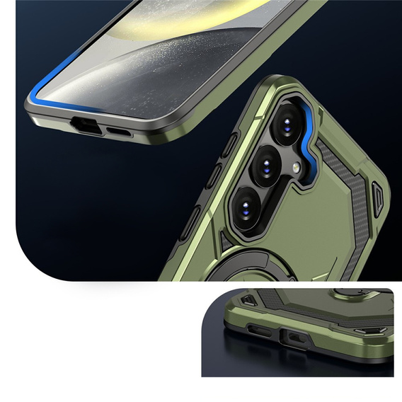 Husă magnetică cu suport pentru Samsung Galaxy A57 5G, verde