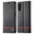 Carcasă cu clapetă pentru Samsung Galaxy S25, Carbon LC.IMEEKE, negru