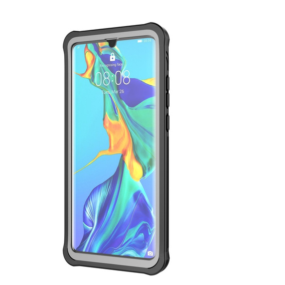 Carcasă pentru Huawei P30 Pro, Shockproof, cu folie, negru