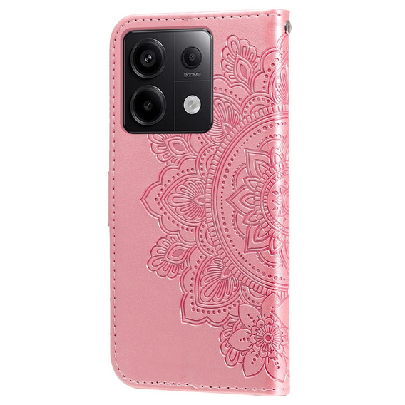 Cu clapetă pentru Xiaomi Redmi Note 13 Pro 5G, Mandala, roz rose gold