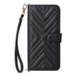 Carcasă cu clapetă pentru Xiaomi Poco F7 Ultra, Crossbody Leather Wallet, negru