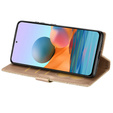 Cu clapetă pentru Samsung Galaxy A36 5G, Wallet Zipper Pocket Glittery, de aur