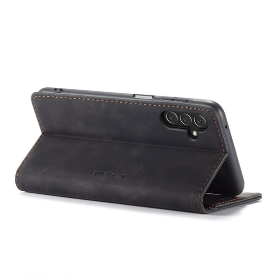 Husa CASEME pentru Samsung Galaxy A04S / A13 5G, Leather Wallet Case, negru