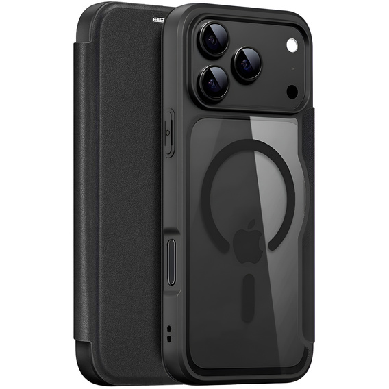 Husă Dux Ducis pentru iPhone 17 Pro, Skin X Pro, cu clapetă, pentru MagSafe, negru