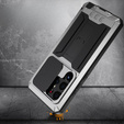 Husă blindată pentru Samsung Galaxy S23 Ultra, R-JUST CamShield Slide, de argint