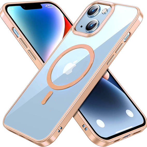 Huse pentru iPhone 14 Plus, ERBORD Hybrid MagSafe Case, de aur