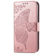 Cu clapetă pentru Samsung Galaxy A36, Butterfly, roz rose gold