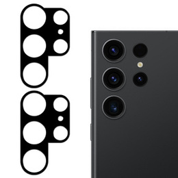 2x ERBORD sticlă călită ERBORD pentru camera pentru Samsung Galaxy S23 Ultra, negru