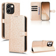 Husă tip portofel Rhombus pentru Oppo Reno 15 Pro, auriu