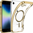 Husă pentru iPhone 7 / 8, Electro MagSafe, de aur + Sticlă pentru ecran