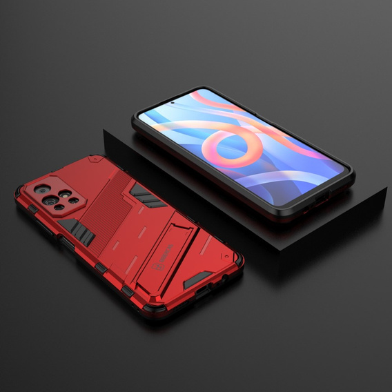 Husa pentru Xiaomi Poco M4 Pro 5G / Note 11S 5G, Military kickstand, albastru
