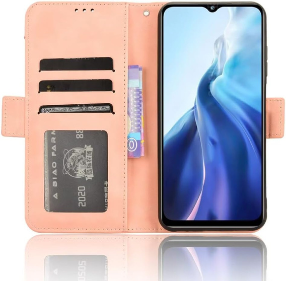 Cu clapetă pentru Realme Note 70T 4G, Card Slot, roz